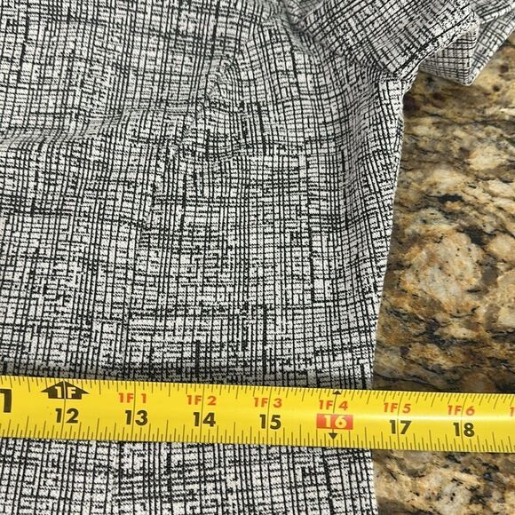 Tahari White Black Crosshatch Print Sheath Dress With Pockets Size 10 - Picture 8 of 10